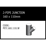 Marley Polyethylene J-Pipe Junction 160 x 110mm - PEY.160.110.W